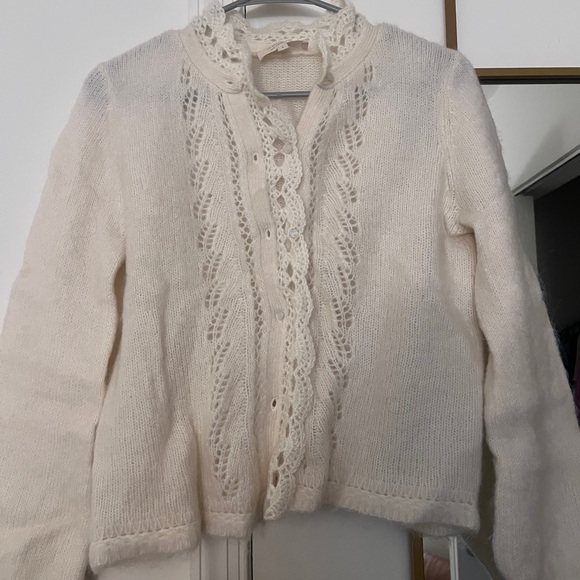 Sézane Angie Cardigan in Ecru (small) - Picture 3 of 7